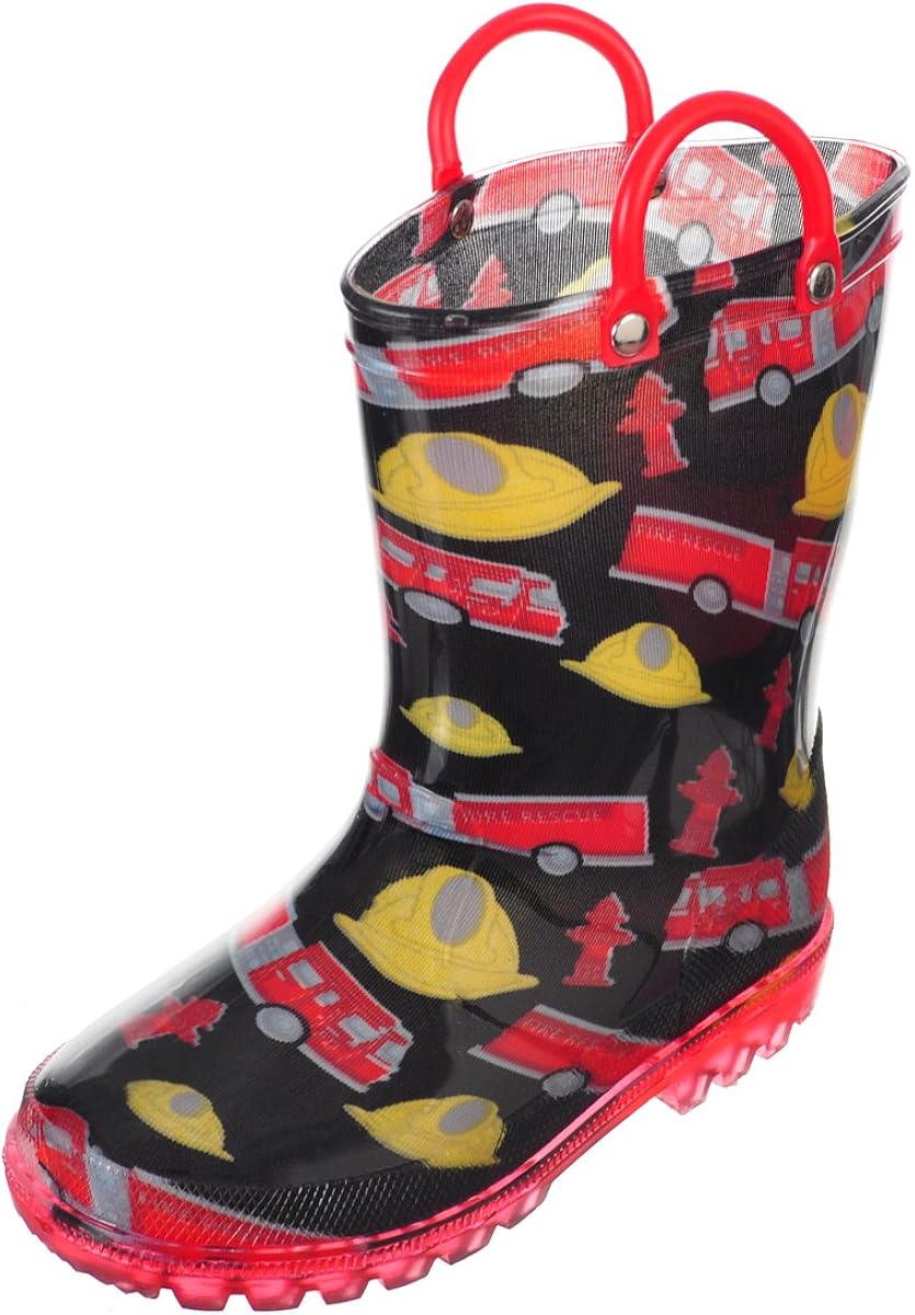 fire truck rain boots