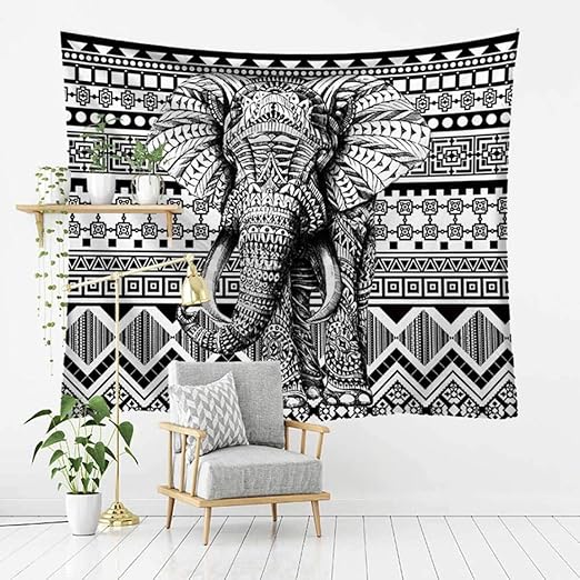 Dryujdytru Newest Tapiz Hippie Elefante Colcha Decoracion De Pared