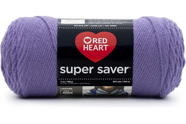 Coats: Yarn Red Heart E300.0358 Super Saver Economy Yarn, Lavender