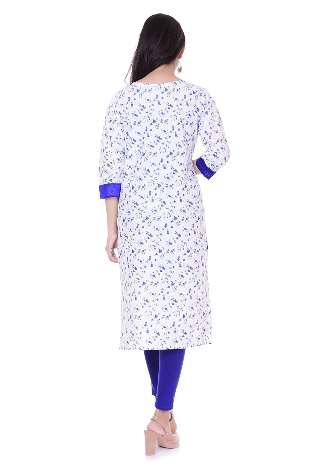 fashion cloud yellow floral printed cotton kurti