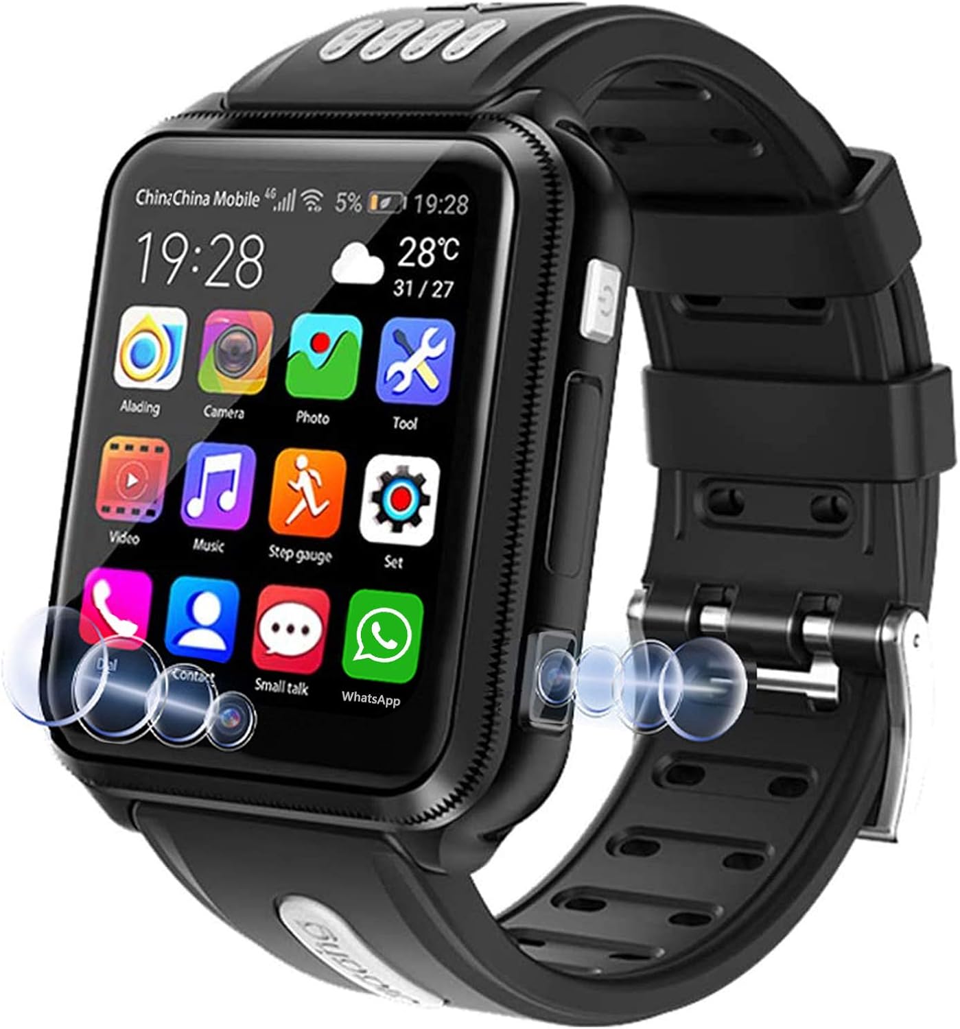 Smartwatch Kinder Wasserdicht, GPS Tracker Kinder Intelligente Uhr mit