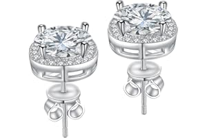 OCHISDF Moissanite Stud Earrings for Womens 3-4 Carat S925 Sterling Silver Earrings for Women D Color VVS1 Clarity Moissanite Earrings