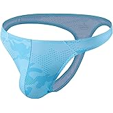 Summer Code Men's Thong G-String Underwear Micro Mesh Bulge Pouch Thong Panties Soft Stretch Bikini T-Back Underwear