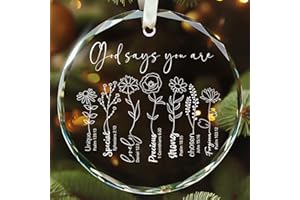 MAPDTWO Christian Gifts for Women - Christian Gifts, Christian Gifts for Women Faith, Religious Gifts - Christian Christmas Ornaments, Religious Christmas Ornaments, Inspirational Ornament - Glass Ornament