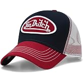 Von Dutch Unisex Trucker Hat, Colorblock, Curved Bill, Snapback | Embroidered Patch Adds Standout Retro Appeal, Rear Panel Boosts Airflow, Adjustable Fit Works for Everyday Wear or the Gym