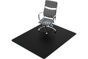 Naturehydro Large Chair Mat for Hardwood Floor Black, 60" x 46" Easy Glide Rolling Office Floor Mats on Hard Floors for Office & Home BPA and Phthalates Free - Rectangle