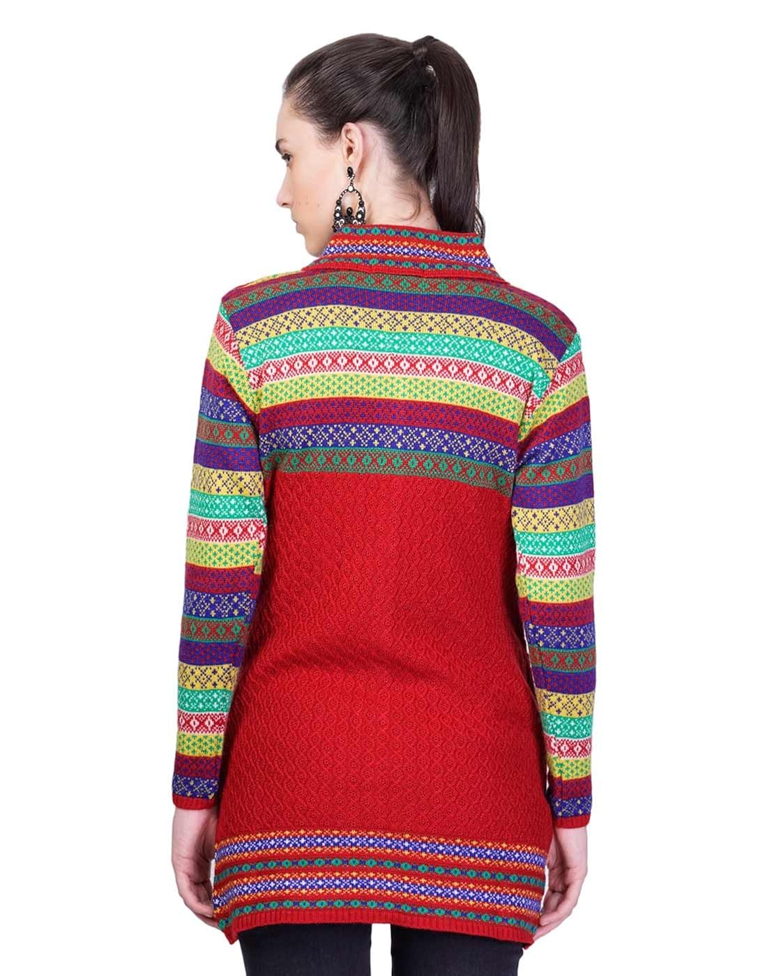 montrex red long coat for women