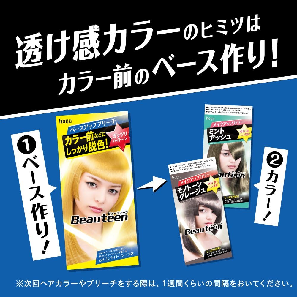 Amazon ビューティーン 医薬部外品 メイクアップカラー ミルクベージュ 1剤40g 2剤ml 美容液5ml ビューティーン おしゃれ染め 通販