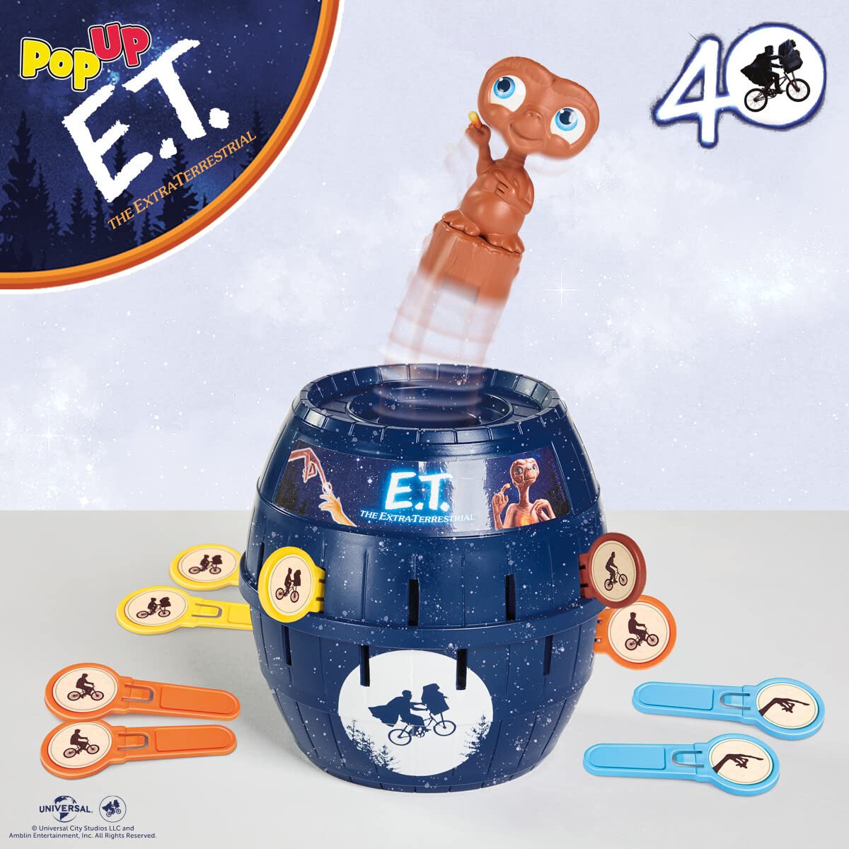 TOMY Pop Up E.T. Kids Game - Preschool and Kids Games for Family Game Night - Winter Break Activities and E.T. Toys - Girls and Boys Games - 2-4 Players - Ages 4 Years and Up