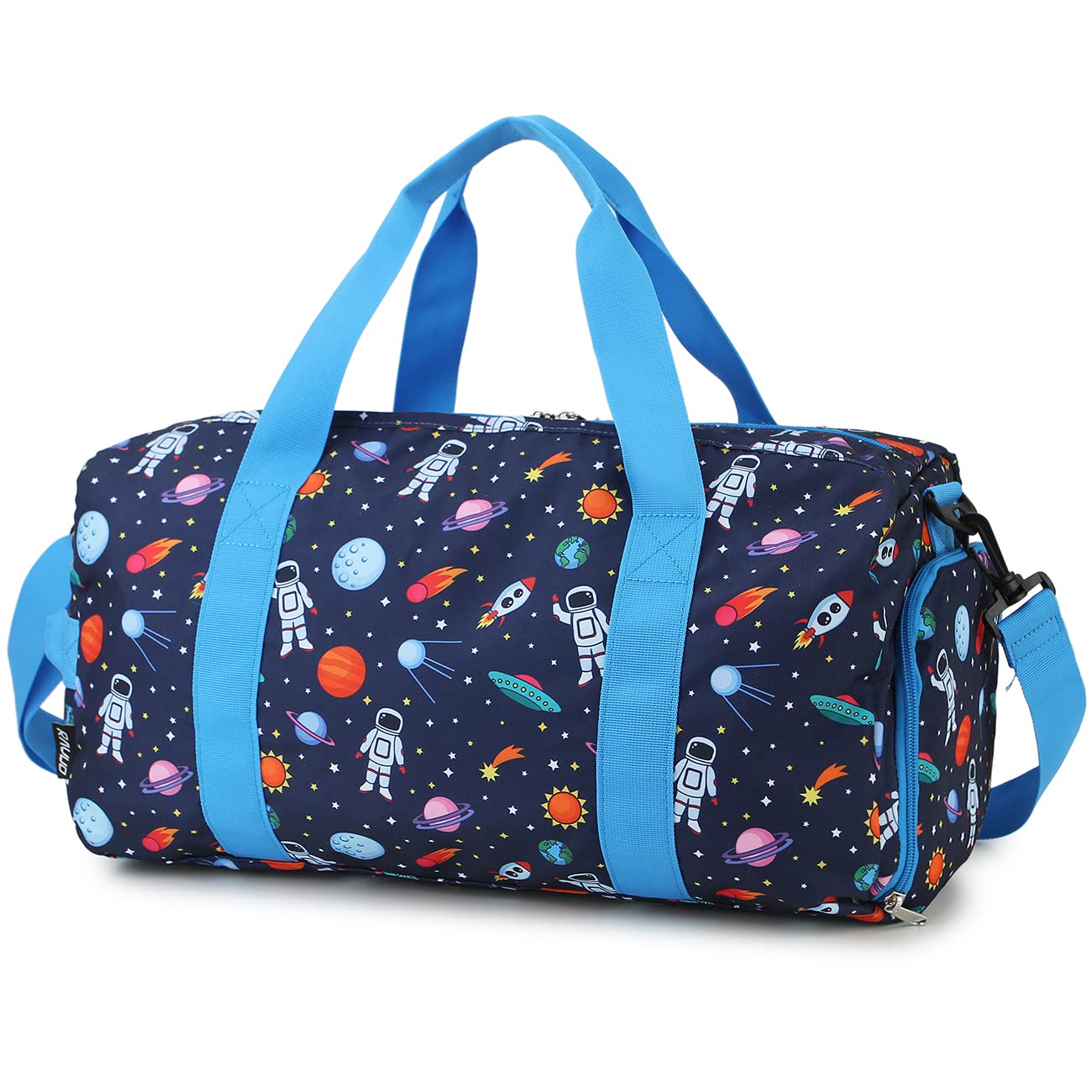 Kids Duffel Bag for Boys with Shoe Compartment, Water‑Resistant Lightweight Travel and Overnight Bag for School Trips, Sports and Sleepovers – Large 19 L Space