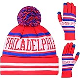 Vintage Classic Skull Cap Beanie Hat Cuffed Winter Hat Knit Comes with Warm Gloves Gifts for Unisex Fans