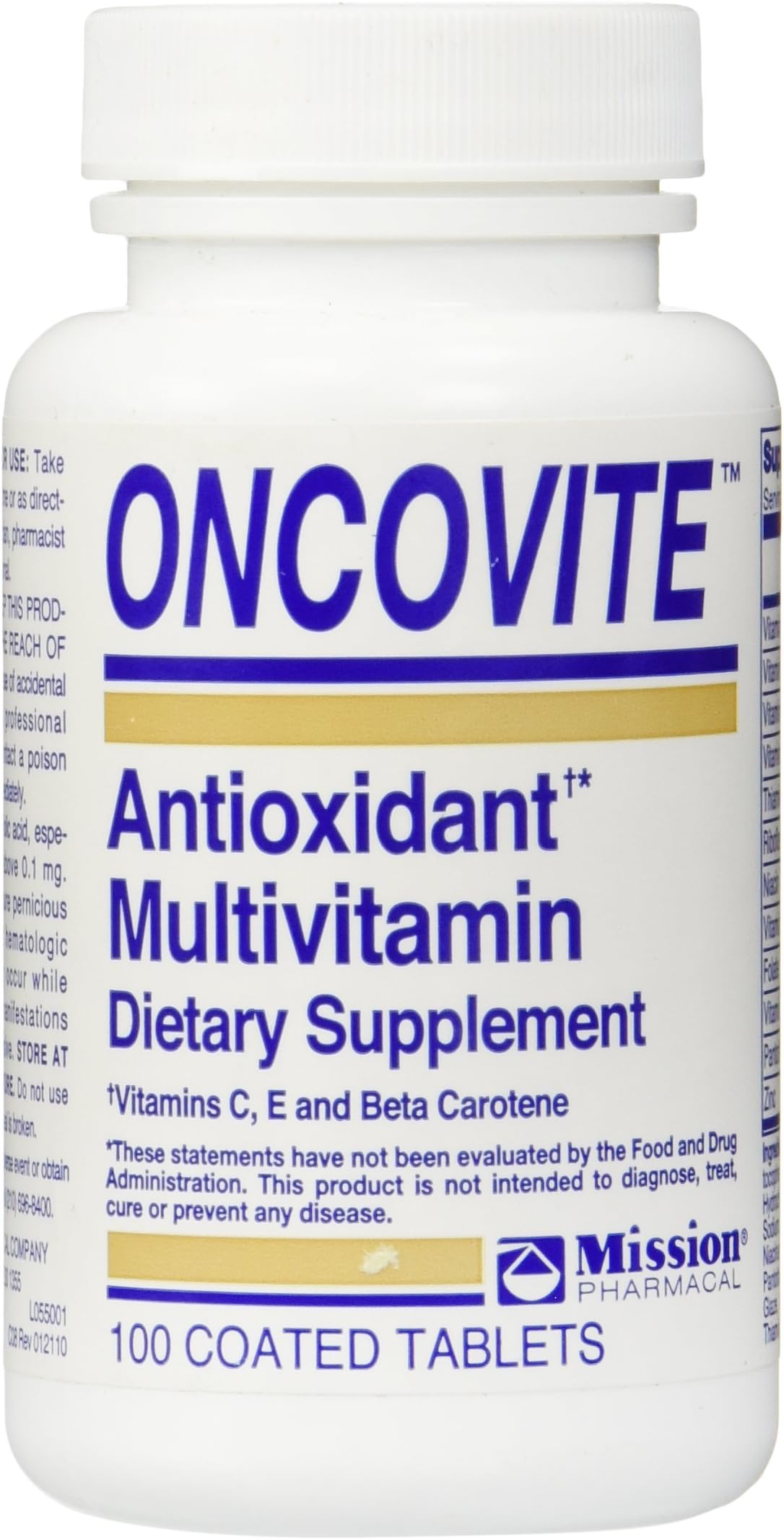 Oncovite Antioxidant Multivitamin Tablets 100 Ea