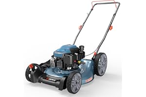 SENIX 144 cc Gas Lawn Mower, 21 inch 2-in-1 Push with Mulching and Side Discharge, 4-Cycle Engine, 6 Position Cutting Height Adjustment for Yard and Garden (LSPG-L6)