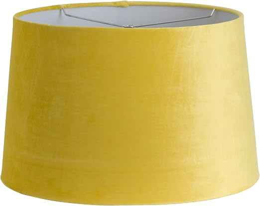 40 Cm Conique Jaune Moutarde En Velours Abat Jour Amazonfr