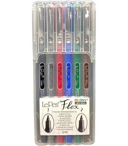 Amazon.com: Marvy Uchida Le Plume II Marker Sets Pastel (Set of 12)