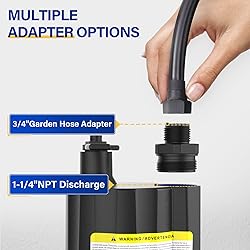 Acquaer 1/3 HP Submersible Water Pump 2160GPH Sump
