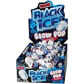 Charms Blow Pop Lollipops, Black Ice Flavor, 48 Count Box | Individually Wrapped, Dual Candy and Gum Suckers, Bulk Treats for Kids and Adults, Peanut Free, Kosher, Gluten Free