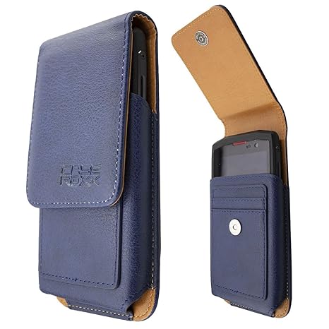 caseroxx Handy-Tasche Outdoor Tasche für Timmy M12 / M20 aus Echtleder, Handyhülle für Gürtel in blau
