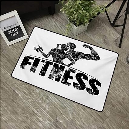 Amazon Com Anzhutwelve Fitness All Weather Door Mats Grunge Man