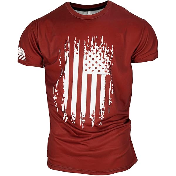 Mens 4th Of July Overalls UoCefik 4th Of July Shirts For Men 3/4