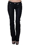 VIRGIN ONLY Women's Solid black denim boot cut at Amazon Women's Jeans store