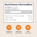 VitaBright Turmeric Curcumin 1440mg 120 Tablets Organic Ginger Black Pepper view 8