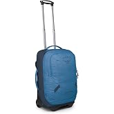Osprey Transporter Wheeled Carry-On, Blue OS | wheeled duffel, rolling suitcase, carry on luggage, travel bag, carry on travel, flight friendly, wheeled luggage, Blue color