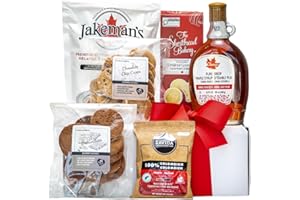 PETER & PAUL'S GIFTS Pancakes Breakfast of Champions Gift Basket with Pancake Mix, Maple Syrup, Coffee Bag, Shortbread Cookie