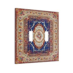 Spshian Vintage Bohemian Blue Red Floral Retro