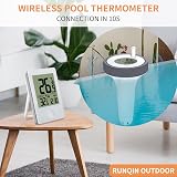 RUNQIN OUTDOOR Wireless Floating Pool Thermometer -40℃ to +70℃ LCD view 2