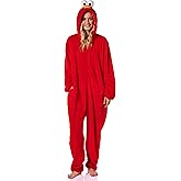 Sesame Street Character Union Suit Kigurumi Hooded One Piece Footless Fleece Pajama