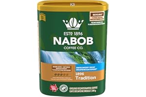 Nabob Medium Roast Swiss Water Decaf 1896 Tradition Ground Coffee, 340g Canister
