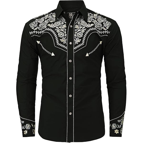 Amazon.com: ZEROYAA Mens Hipster Design Golden Floral Embroidery