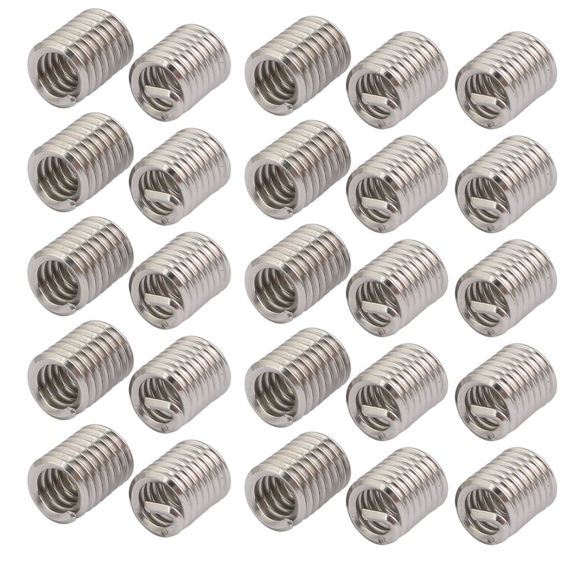 sourcingmap 1/4-20 304 Stainless Steel Helical Recoil Coil Wire Thread Insert 25pcs