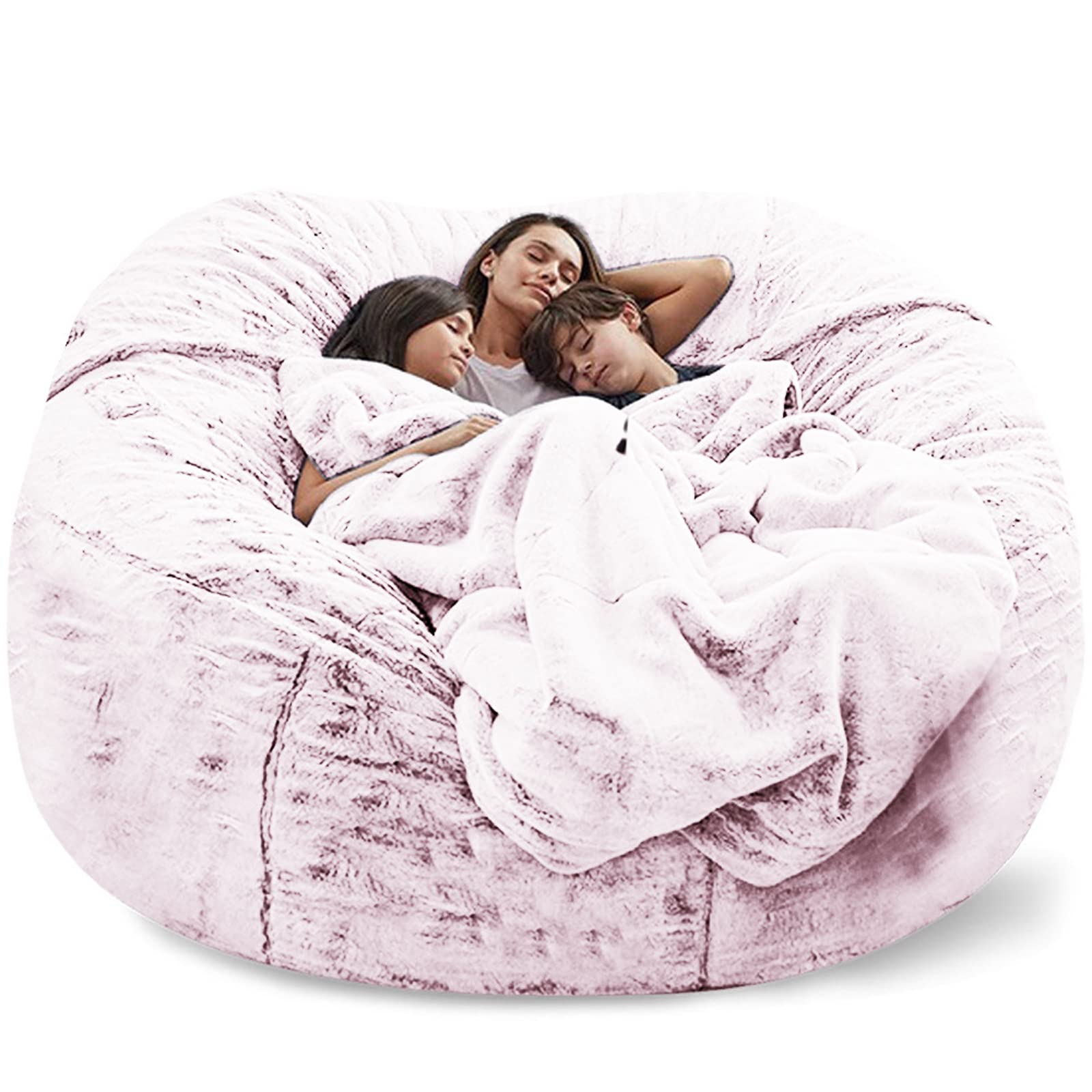 Photo 1 of Big Huge Giant Bean Bag Chair for Adults, (No Filler) Bean Bag Chairs in Multiple Sizes and Colors Giant Foam-Filling Required- Machine Washable Covers, Double Stitched Seams (Blood red,7FT)