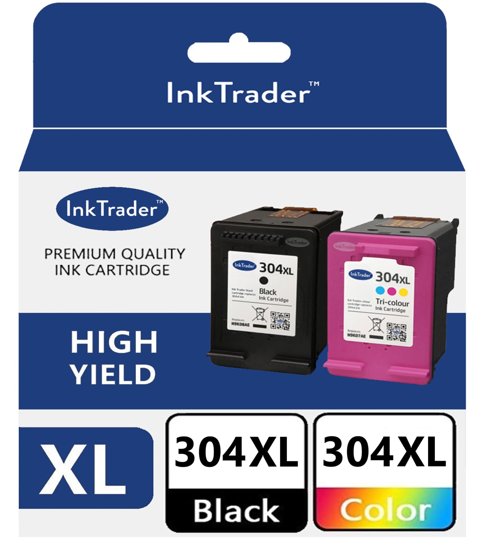 304 XL Black & Colour Ink Cartridge Replacements For HP 304 For HP Envy 5010 5030 5032 5020 Deskjet 2620 2622 2630 2632 2633 2634 3720 3730 3733 3735 3750 3760 3762 3764 & Freepost Recycling Pack