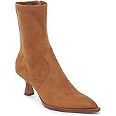 VOMIRA Ankle Boots for Women Pointy Toe Stacked Kitten Heels Black Boots for Women Side Zipper Leather Short Boots Fall Winter Ankle Booties Shoes