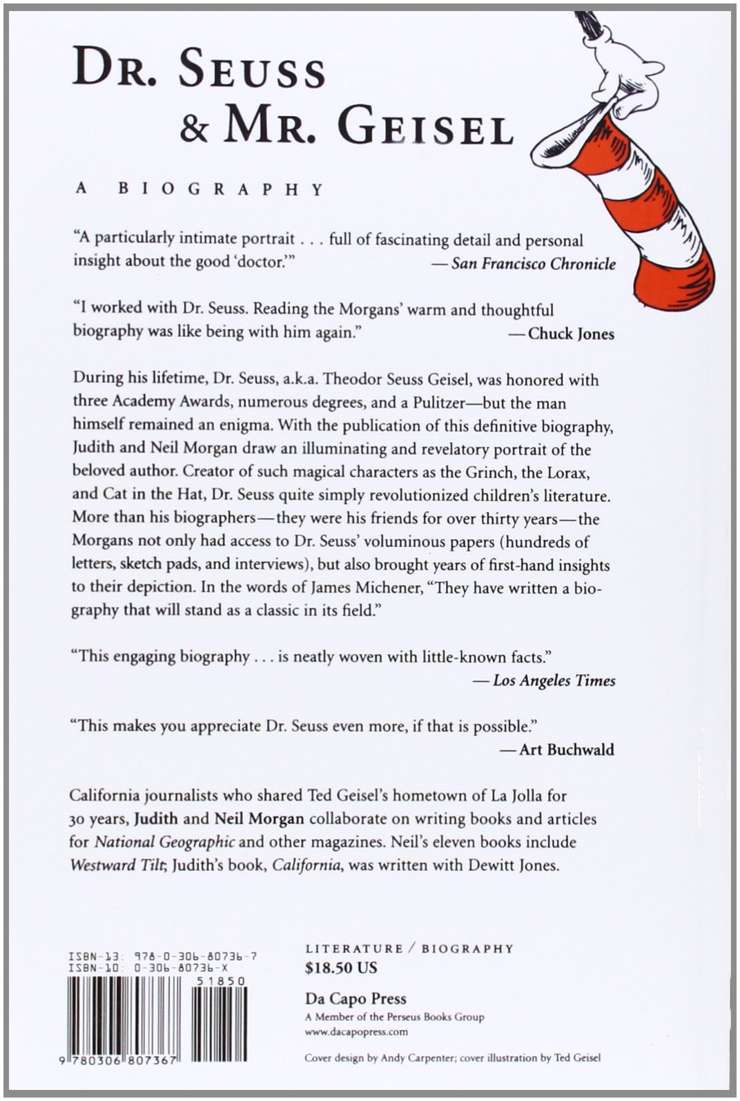 Amazon Com Dr Seuss Mr Geisel A Biography 9780306807367 Morgan Judith Morgan Neil Books