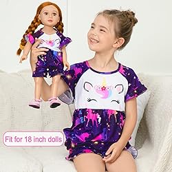 Girl & Doll Matching Pajamas Unicorn Outfit Clothes