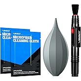 VSGO 4-in-1 Camera Cleaning Kit for Canon, Nikon, Sony DSLR Cameras, Air Blower, Lens Brush Pen, Microfiber Cloths (VS-A13E)