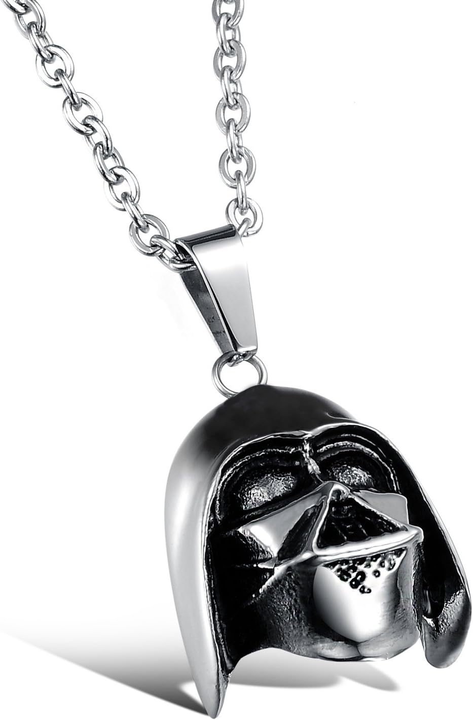 Happy Buy Star Mens Fashion Jewelry Accessory Star Wars Predator Helmet Pendant Necklace