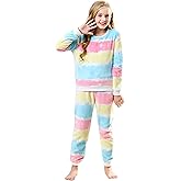 V.&GRIN Girls Fleece Pajamas, Soft Cozy Pullover Sweatshirt Pants Set for Kids 7-16 Years