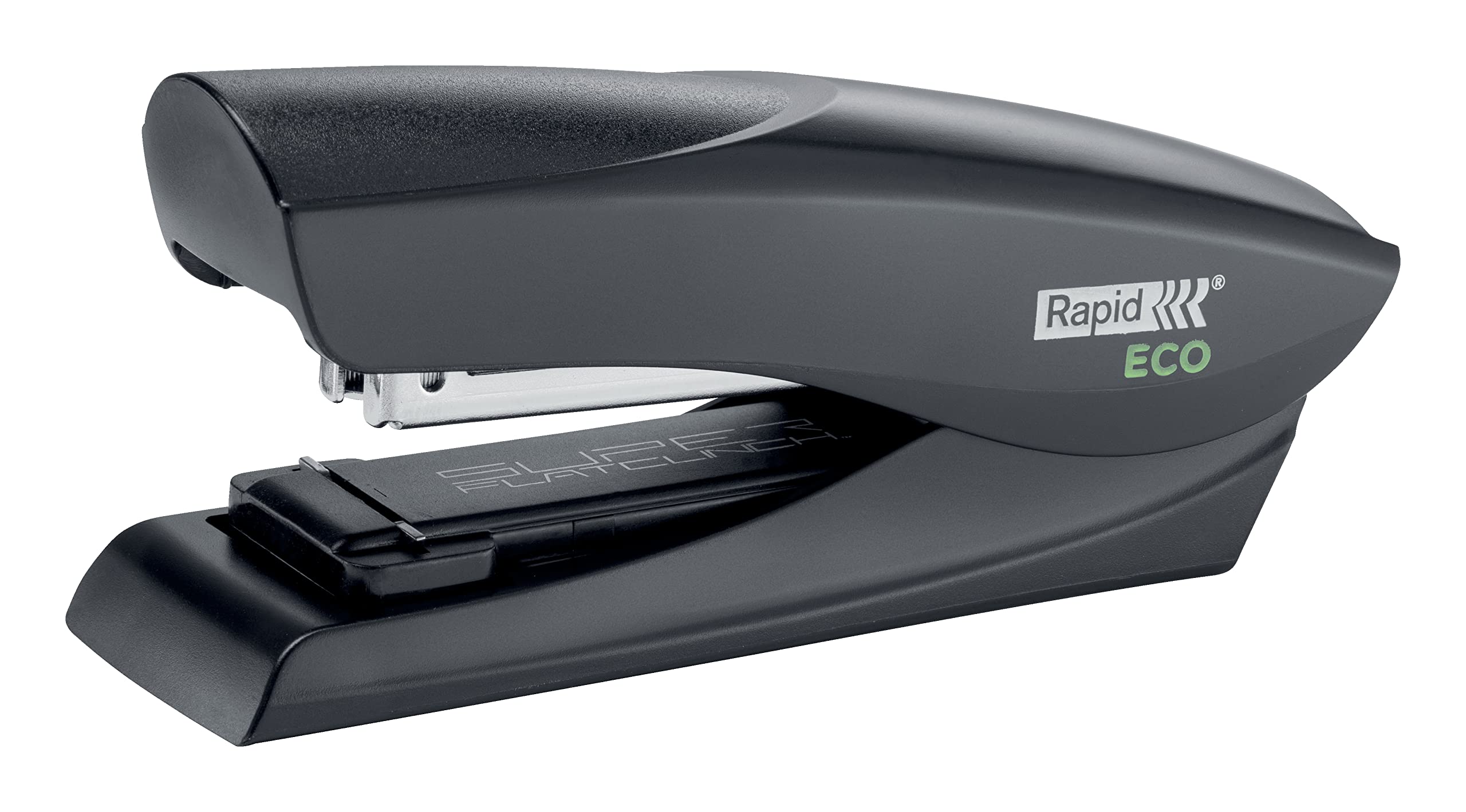 Rapid ECO Half Strip Stapler, Compact & Heavy Duty Small Stapler Made Using Recycled Plastic, For Home, Office Or School Use, Eco Conscious Stationery Range, Black, 24812701