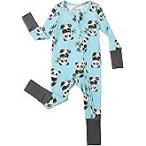 PATPAT Baby Pajama with Bamboo Viscose, Footie Jumpsuit Romper with 2-Way Zipper for Baby Boy Girl Toddler Sleeper Sleepwear