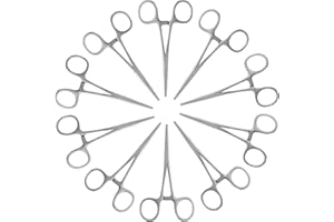 SURGICAL ONLINE 10-Pack Straight 5-Inch Mosquito Hemostat Locking Forceps, Stainless Steel