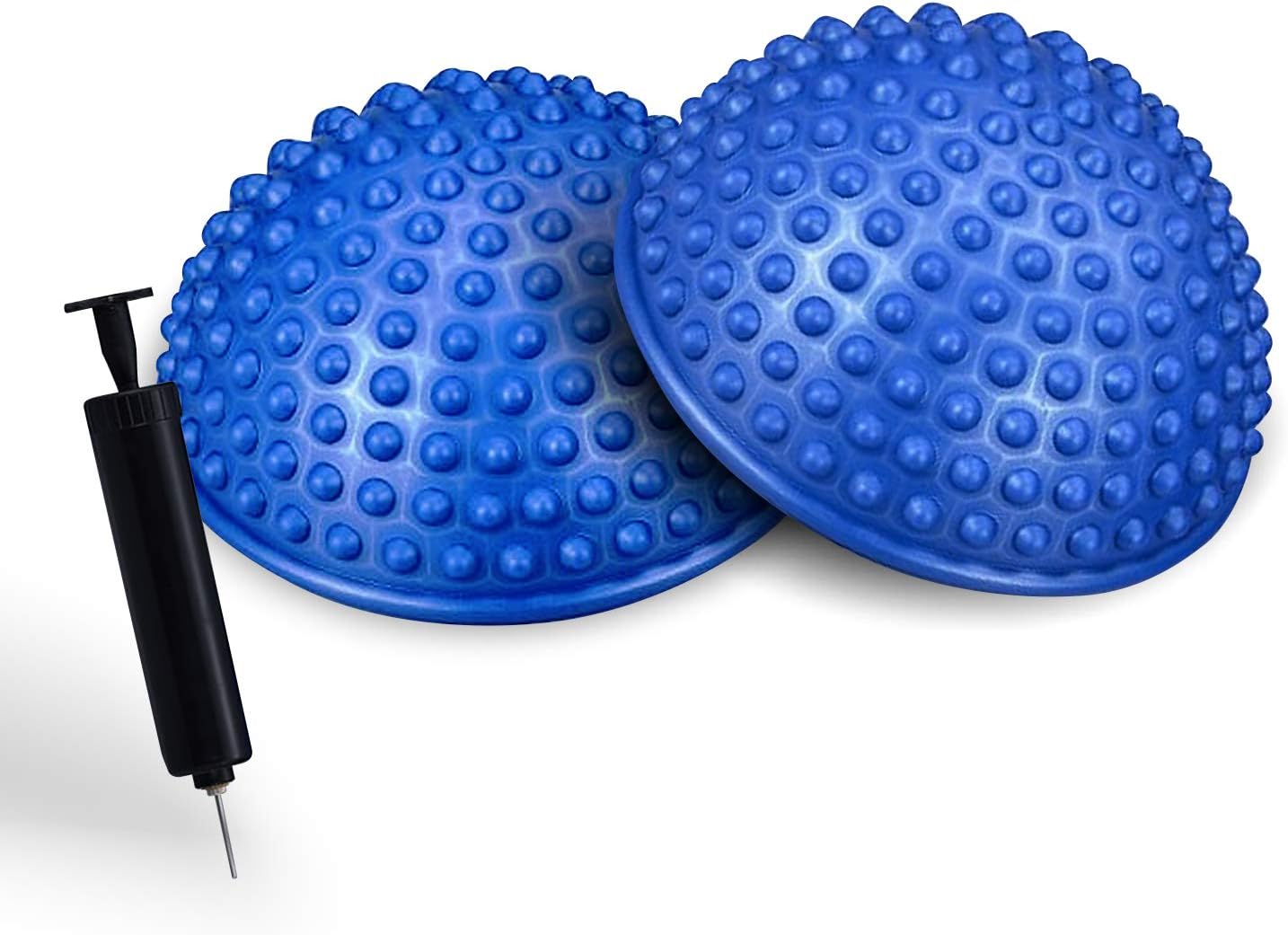 ResultSport 2Pcs Hedgehog Balance Pods with Pump - Half Fitness Domes for Foot Massage, Balance Stability and motor skills Training