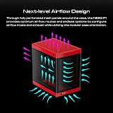 GAMDIAS NESO P1 Dual Chamber Full-Tower EATX Gaming Case 2 Way Setup Type-C Red view 6