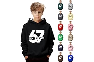 67 Hoodie Kids Funny Six Seven 6 7 Meme Printed Long Sleeve Cute Sweatshirt Boys Girls Comfy Fashion Sweater