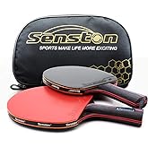 Senston Professional Table Tennis Paddles Advance Intermediate Ping Pong Paddles Set of 2, Table Tennis Racket with Carry Case&hellip;