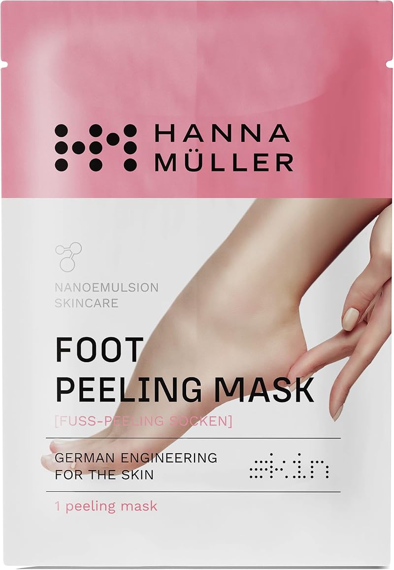 Hanna Müller Foot Peel Mask for Hard Skin Cracked Heels AHA Salicylic Acid